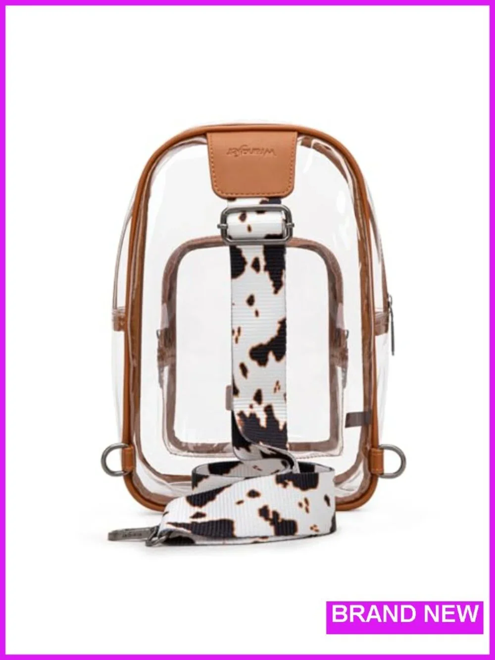 Clear Crossbody Sling Bag Women Stadium Approved PVC Purse Concerts